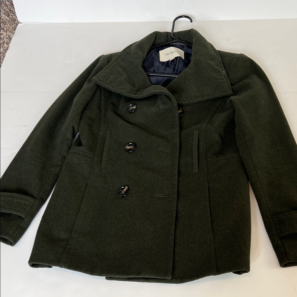 Thread & Supply Dark Green Pea Coat